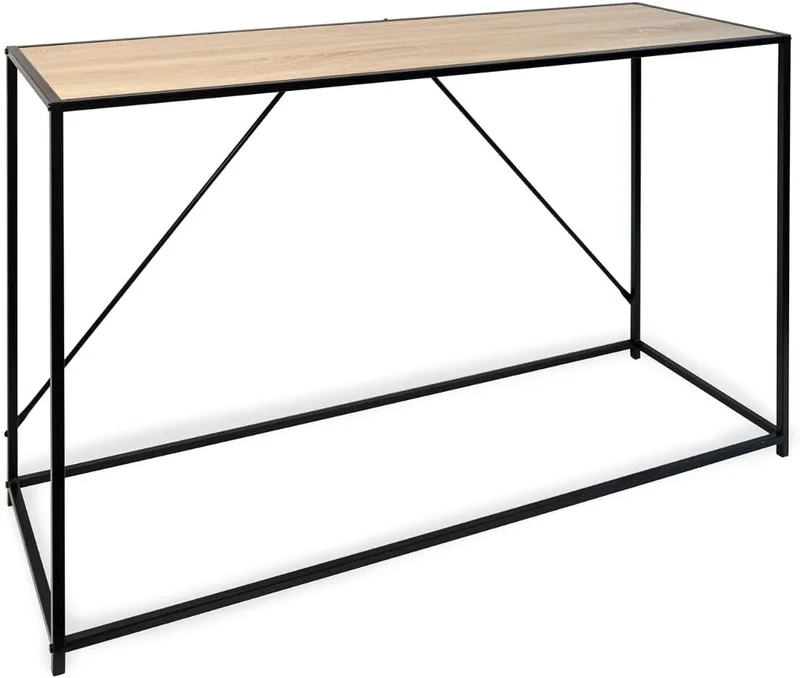 VINTHERA ▫️ Console multifuncional com 1 prateleira Moa em ferro, 120 x 40 x 85 cm