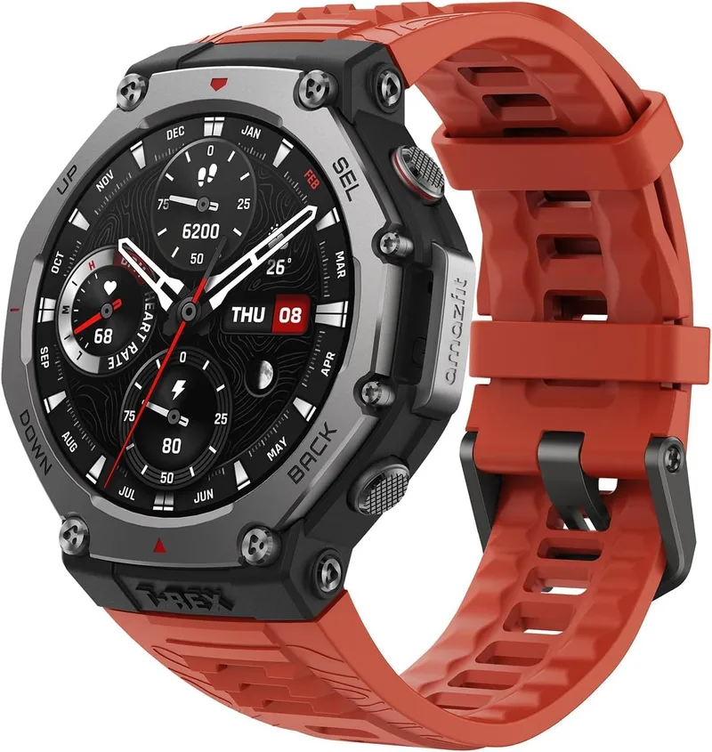 Amazfit ▫️ T-Rex 3 Outdoor Smartwatch 48mm ecrã AMOLED, mapas e navegação offline, 6 sistemas de satélite GPS de banda dupla, 27 dias de autonomia, pagamento NFC, 170 modos de desporto de aventura