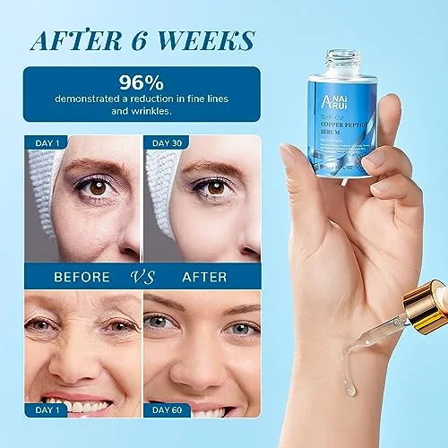 ANAI RUI ▫️ ANAiRUi Soro de Peptídeos de Cobre para o Rosto - Soro Facial Antienvelhecimento GHK-Cu com Ácido Hialurónico, 30 ml 6