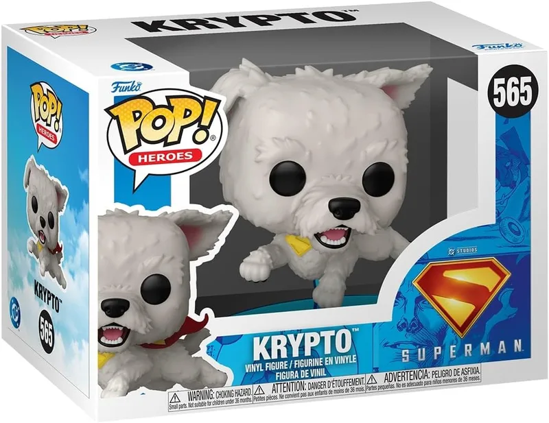 Funko ▫️ Pop! Movies: DC - Super-Homem - Krypto - Figura de Vinil Colecionável - Ideia para Prenda - Mercadoria Oficial - Brinquedos para Crianças e Adultos - Figura de Modelo Colecionável e de Exposição