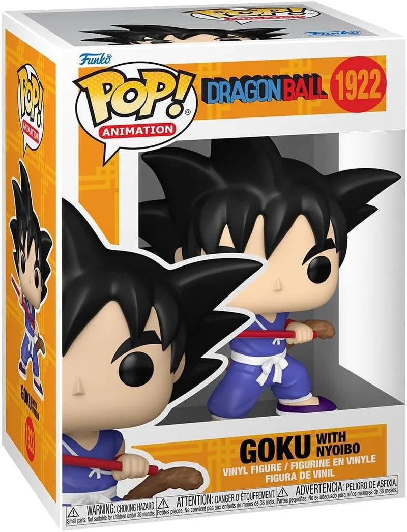 Funko ▫️ Pop! Animation: Dragon Ball - Goku - (Nyoibou) - Figura de vinil colecionável - Ideia para presente - Mercadoria oficial - Brinquedos para crianças e adultos - Fãs de anime - Boneco colecionável