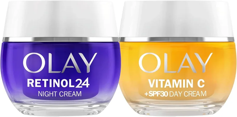 Olay ▫️ Retinol 24 Creme de Noite e Vitamin C+ SPF30 Creme de Dia, 2x50 ml
