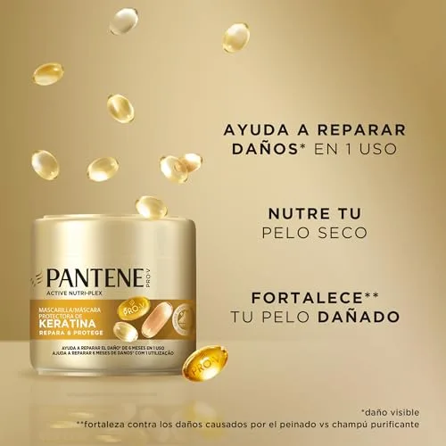 Pantene ▫️ Pro-V Repara e Protege Máscara Capilar Protetora com Queratina, Tratamento Hidratante para o Cabelo, 3x300 ml 5