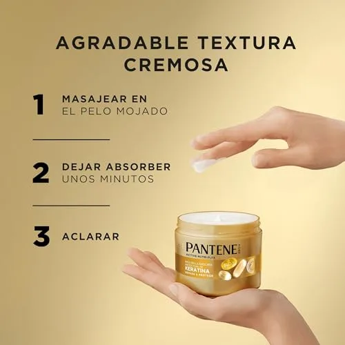 Pantene ▫️ Pro-V Repara e Protege Máscara Capilar Protetora com Queratina, Tratamento Hidratante para o Cabelo, 3x300 ml 6