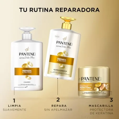 Pantene ▫️ Pro-V Repara e Protege - Champô para Cabelo Seco e Danificado, 2x1 L 5