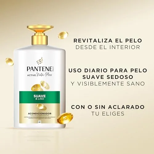 Pantene ▫️ Pro-V Suave e Liso: Champô + Condicionador para Cabelo Encrespado 1 L + 800 ml 4