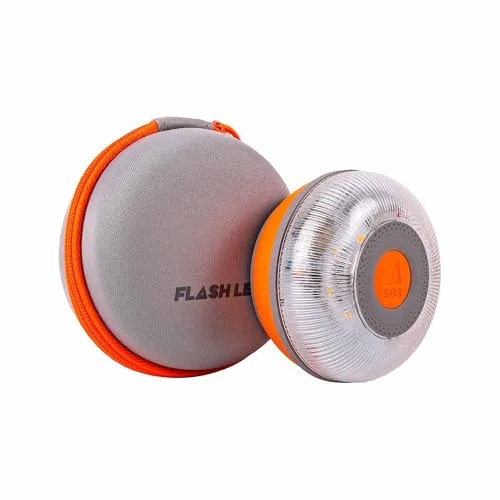 FLASH LED ▫️ Luz de emergência LED FLASH V16, certificada pela DGT 3.0, com geolocalização, aplicação incluída, cartão SIM e serviço de dados gratuito até 2038, base magnética, inclui capa 2