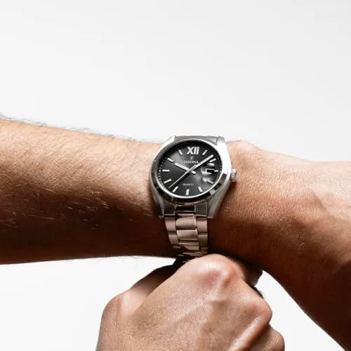Festina ▫️ Relógio analógico para homem em aço inoxidável 316L prateado 3