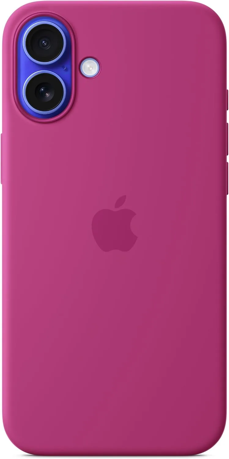 Apple ▫️ Capa de silicone com MagSafe para o iPhone 16 Plus - Fúcsia 