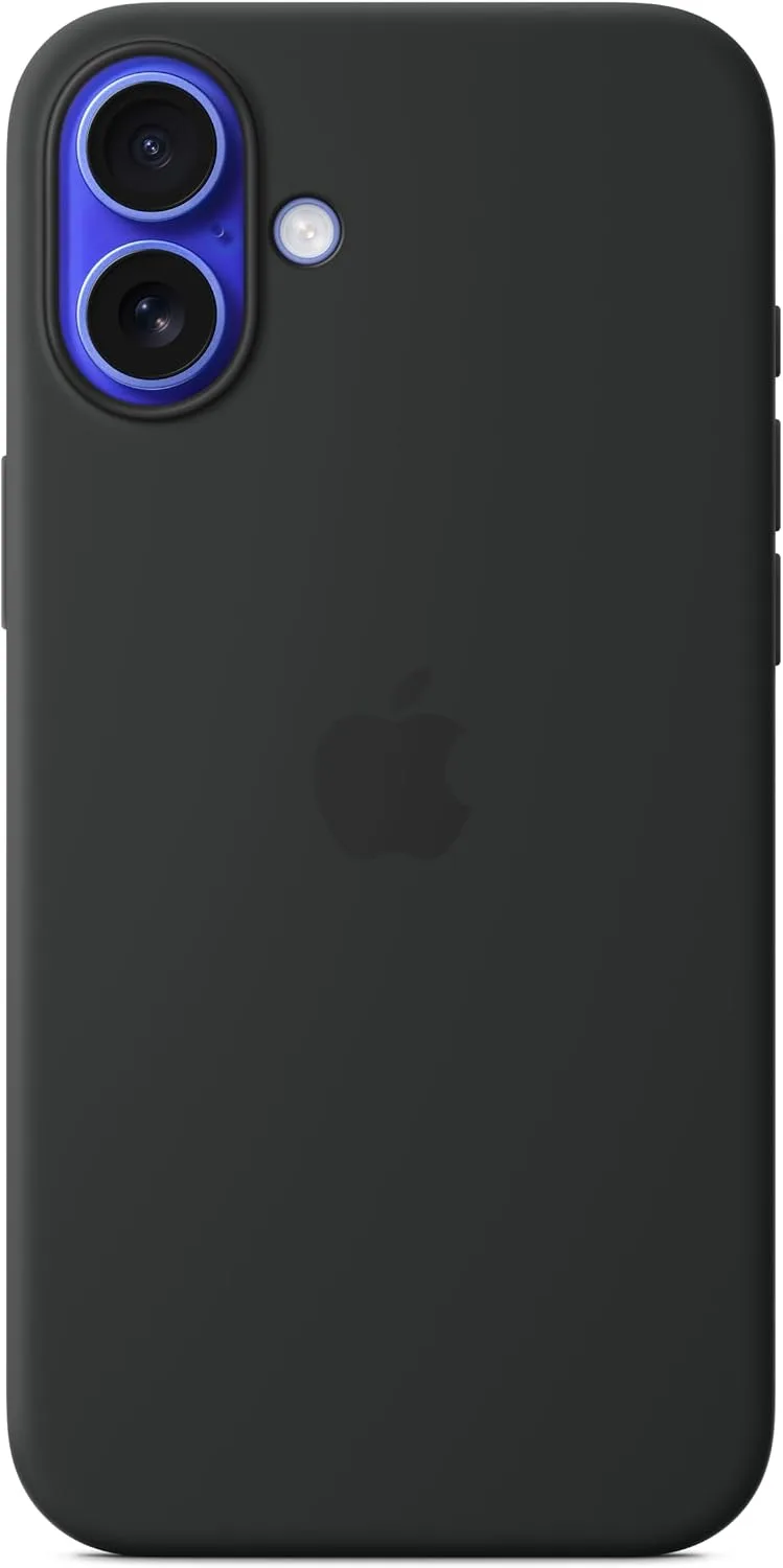 Apple ▫️ Capa de silicone com MagSafe para o iPhone 16 Plus - Preto ​​​​​​​