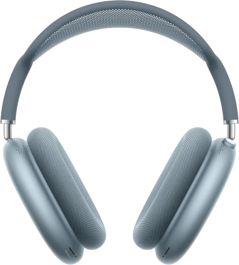 Apple ▫️ AirPods MAX: Auscultadores sem fios com arnês, com cancelamento ativo de ruído de nível profissional, modo de som ambiente, áudio espacial personalizado, carregamento por USB-C, azul