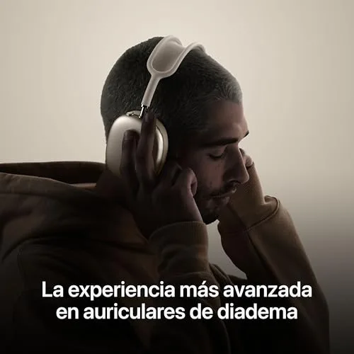 Apple ▫️ AirPods Max: Auscultadores sem fios com arnês, com cancelamento ativo de ruído de nível profissional, modo de som ambiente, áudio espacial personalizado, carregamento por USB-C, Branco Estelar ​​​​​​​ 4