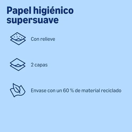 by Amazon ▫️ da Amazon – Papel higiénico (rolo grande), dupla camada, suave e delicado, 20 rolos (5 embalagens de 4), 500 folhas por rolo 6