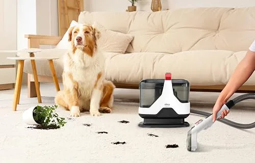 Ufesa ▫️ Eden 600 Aspirador de estofos com água, 600 W, depósito duplo, sucção de líquidos e sólidos, escova multifunções, acessório para limpeza de vidros, ideal para tapetes, sofás, automóveis e vidros 6