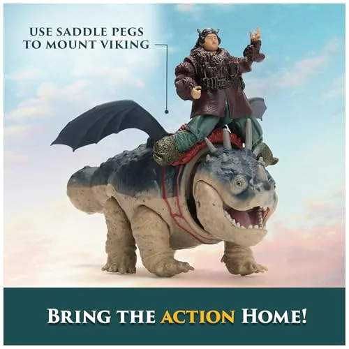 Dreamworks Dragons ▫️ Conjunto de figuras de dragão e viking: Gronkel e Patapez de «Como Treinar o Teu Dragão» - Figuras de ação articuladas - Brinquedos para crianças a partir dos 4 anos - Presente para crianças a partir dos 4 anos 6