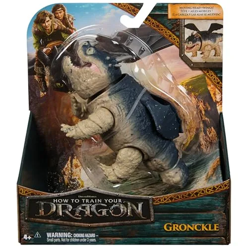 Dreamworks Dragons ▫️ Como Treinar o Teu Dragão: Figura do Dragão Gronkel | Brinquedos para crianças que movem as asas e a cabeça | Brinquedos para crianças a partir dos 4 anos | Presente para crianças a partir dos 4 anos 2