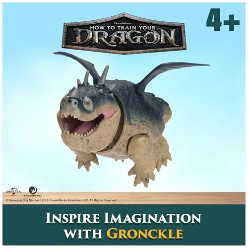 Dreamworks Dragons ▫️ Como Treinar o Teu Dragão: Figura do Dragão Gronkel | Brinquedos para crianças que movem as asas e a cabeça | Brinquedos para crianças a partir dos 4 anos | Presente para crianças a partir dos 4 anos 3
