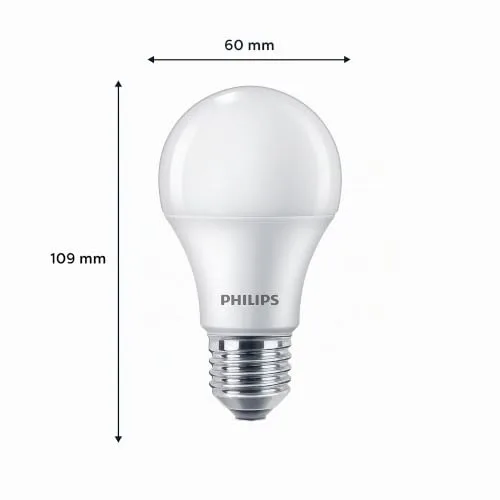Philips ▫️ Lâmpada LED de 75 W, E27, luz branca quente, acabamento mate, não regulável, embalagem de 6 unidades [Classe de eficiência energética F] 3