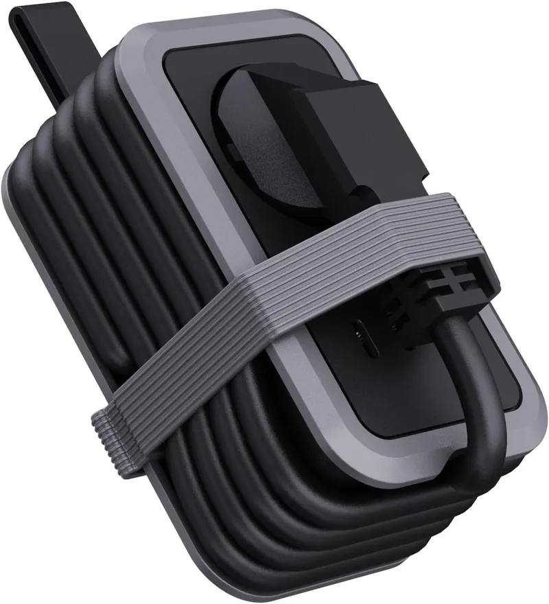 JTDO ▫️ Extensão portátil de viagem, 1 tomada, 1 USB-A e 2 USB-C com cabo enrolável