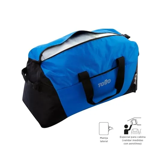 TOTTO ▫️ Saco de desporto, modelo Active Pro M, dimensões 64 x 30 x 22 cm, capacidade 35 L, alça de mão, alça de ombro ajustável, argolas para cadeado no fecho principal, cor Snorkel Blue 3