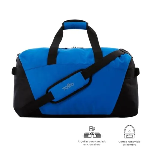 TOTTO ▫️ Saco de desporto, modelo Active Pro M, dimensões 64 x 30 x 22 cm, capacidade 35 L, alça de mão, alça de ombro ajustável, argolas para cadeado no fecho principal, cor Snorkel Blue 4