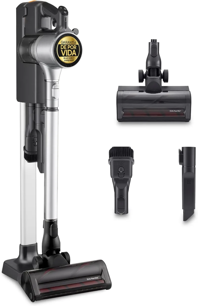 LG ▫️ A9K-CORE3S - Aspirador de Vassouras, sucção Kompressor 260W, com Bateria Dupla e Sistema de Compressão de Pó, Prata