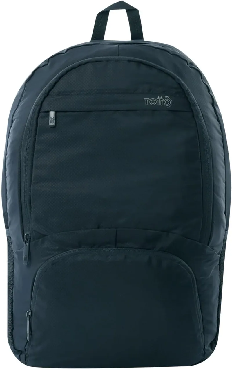 TOTTO ▫️ Mochila dobrável, modelo Syncro, capacidade de 22 L, bolso para computador portátil de 15,4", 2 compartimentos, 2 bolsos para garrafas, presilha para sistema de rodas, compacta e resistente