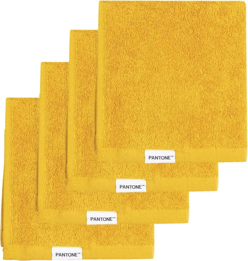 osama home ▫️ Pantone™ - Toalhas de banho de 30 x 30 cm, 4 unidades em malha de 100% algodão puro com certificação OEKO-TEX, conjunto de toalhas de banho pequenas, multifuncionais, macias e absorventes, que também podem ser utilizadas como panos