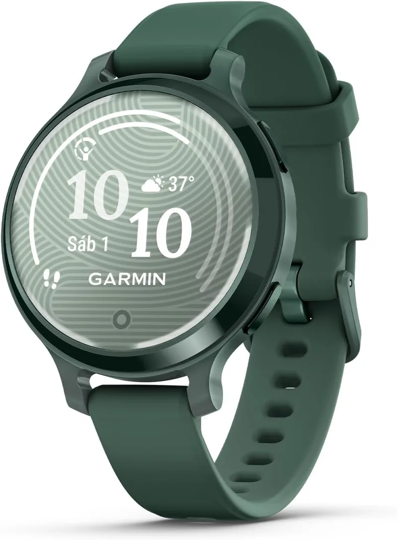 Garmin Lily 2 Active, relógio inteligente com GPS, design elegante, dados de saúde e fitness, ecrã tátil, notificações inteligentes, até 9 dias de autonomia da bateria, verde