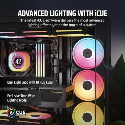 Corsair ▫️ iCUE LINK LX120-R RGB Ventilador Inverso PWM de 120 mm – Preto 4