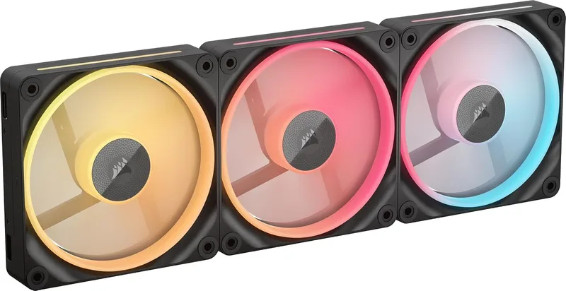 Corsair ▫️ iCUE LINK LX120-R RGB Ventilador Inverso PWM de 120 mm – Preto