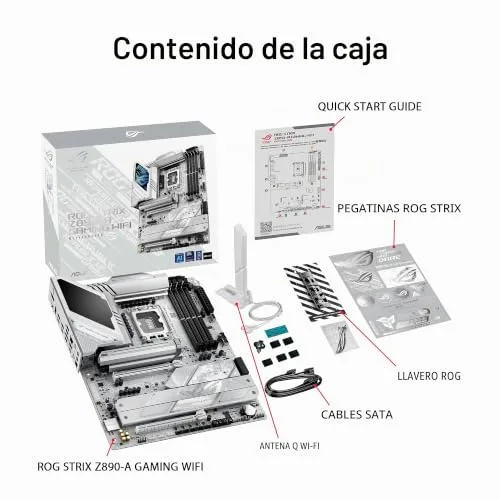 ASUS ▫️ ROG Strix Z890-A Gaming WiFi Z890 LGA 1851 ATX, Placa-mãe Intel® Core™ Ultra Series 2, Preparada para PC com IA avançada, 16+2+1+2 fases, DDR5, WiFi 7, 2,5G, 5X M.2, Thunderbolt™ 4, USB Tipo C, IA 6