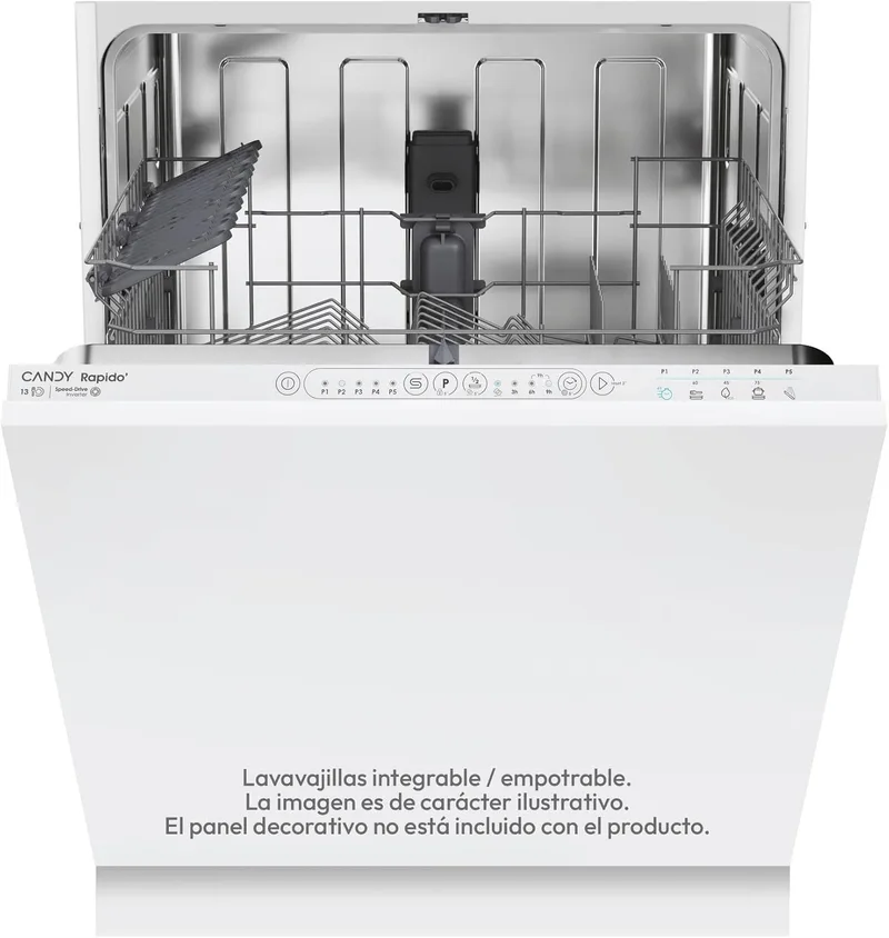CANDY ▫️ Rapidò CI 3E53E0W, Máquina de lavar loiça de encastrar 60 CM, 13 Serviços, Digital, 53 Dba, 5 Programas, Motor Inverter, Indicador de fim de ciclo, Início diferido 3-6-9 horas