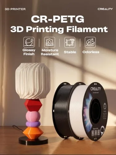 Creality ▫️ Filamento PETG de 1,75 mm e 4 kg para impressão 3D, excelente dureza, alta precisão, sem odor e não tóxico, resistente à humidade, filamento PETG brilhante de 1 kg para impressora 3D 2