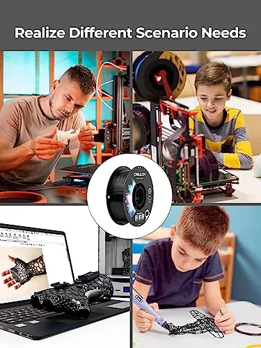 Creality ▫️ Filamento PETG de 1,75 mm e 4 kg para impressão 3D, excelente dureza, alta precisão, sem odor e não tóxico, resistente à humidade, filamento PETG brilhante de 1 kg para impressora 3D 4