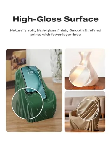 Creality ▫️ Filamento PETG de 1,75 mm e 4 kg para impressão 3D, excelente dureza, alta precisão, sem odor e não tóxico, resistente à humidade, filamento PETG brilhante de 1 kg para impressora 3D 5