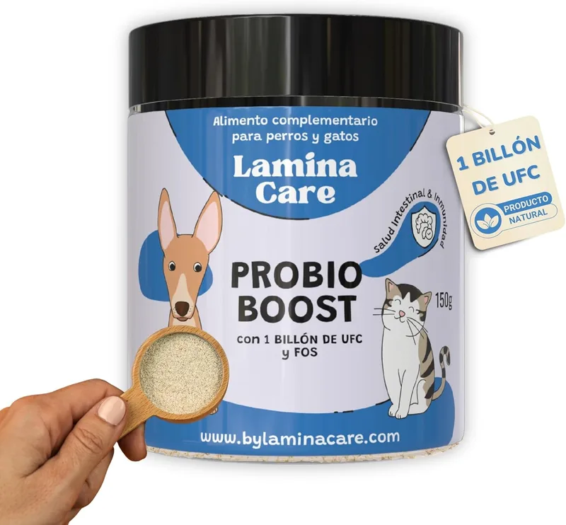 lamina care ▫️ Probióticos para cães e gatos para melhorar a saúde intestinal e a absorção de nutrientes, 1 bilião de UFC de probióticos para cães, reduzir a inflamação e reforçar o sistema imunitário