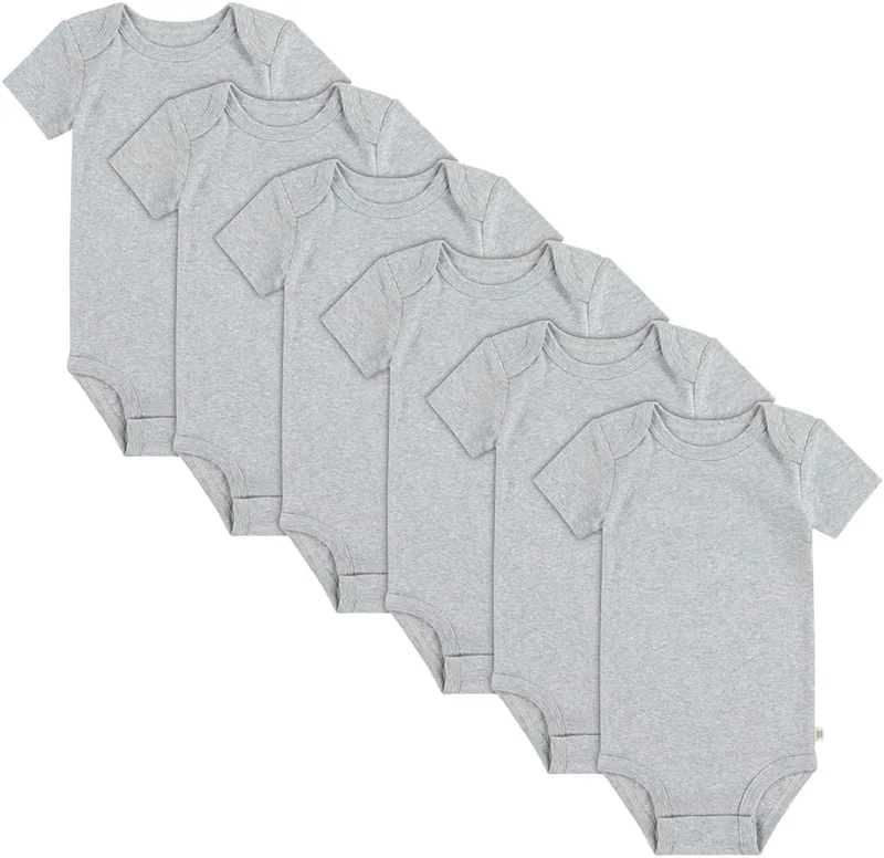 HUGGIES ▫️ Little Hugs Conjunto de 6 bodys unissexo para bebé Camisa formal de botões para bebé e criança pequena Camisa de botões unissexo para bebé