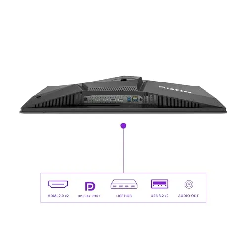 AOC ▫️ Agon Pro AG276QZD2AM - Monitor OLED QHD de 27 polegadas, 280 Hz, 0,03 ms GtG, FreeSync Premium Pro, compatível com G-Sync, HDR400 (2560 x 1440, 2 x HDMI 2.1, DisplayPort, concentrador USB) Preto 4
