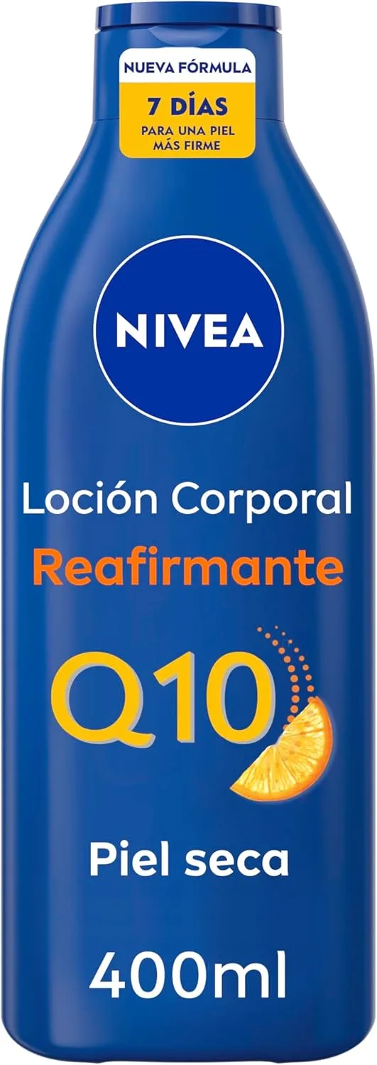 NIVEA ▫️ Q10 Body Milk Firming (1 x 400 ml), hidratante corporal 72h para pele seca, creme refirmante para o corpo com Collagen Boost Complex, Vitamina C e Q10 puro.