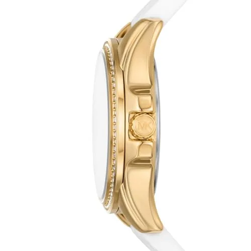 Michael Kors ▫️ Relógio Pilot para mulher, movimento multifunções de quartzo com bracelete de silicone 2