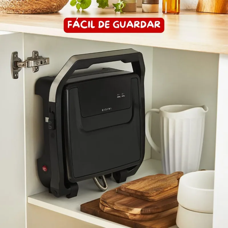 Moulinex ▫️ Inicio, Sanduicheira e Grelhador de 2000 W, Preta 5