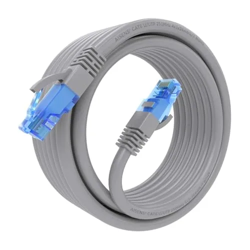 AISENS ▫️ A135-0779 - Cabo de rede RJ45 Cat. 6 UTP Awg26 CCA, cinzento, 4,0 m 2