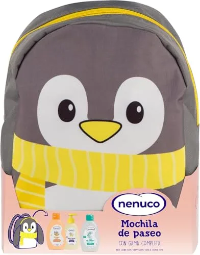 Nenuco ▫️ Pack Bebé - Mochila de Passeio Pinguim, com gama completa: colónia, sabonete, champô, 3 x 200 ml 2
