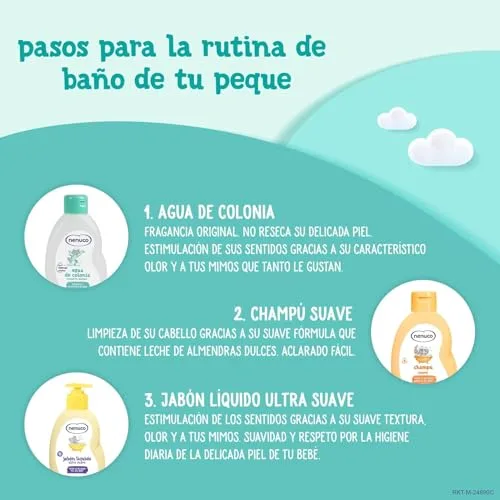 Nenuco ▫️ Pack Bebé - Mochila de Passeio Pinguim, com gama completa: colónia, sabonete, champô, 3 x 200 ml 6