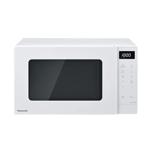 Panasonic ▫️ NN-ST21QWEPG Micro-ondas de 20 L com tabuleiro de vidro, 800 W, descongelação automática, 11 programas automáticos, ecrã LED, 5 níveis de potência, temporizador digital, branco 2