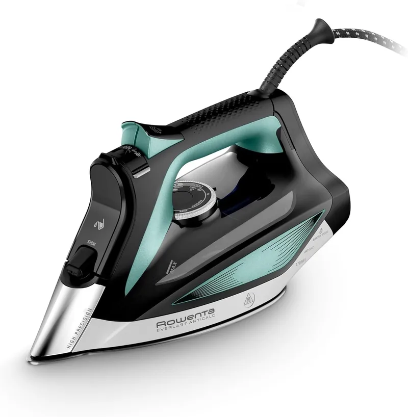 Rowenta ▫️ Everlast Anticalc, Ferro a vapor, distribuição de vapor potente, coletor de escamas, ponta de alta precisão, seguro e fácil, alta potência, DW7321F0