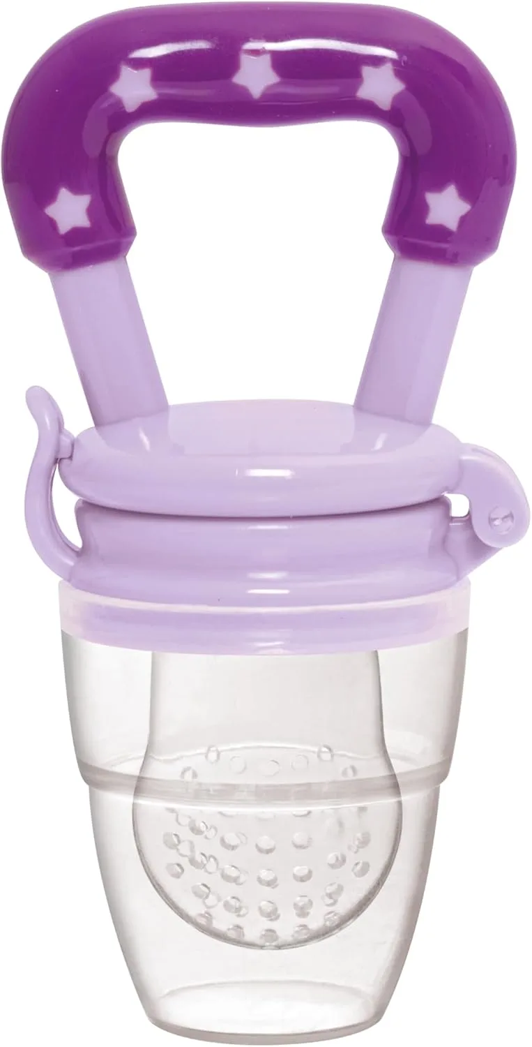 Plic ▫️ CARE – Nibble Chupeta de silicone rosa – 4 a 12 meses – Sem BPA – 3 tamanhos de tetina e 2 recargas – Para aliviar as gengivas e a introdução de alimentos sólidos