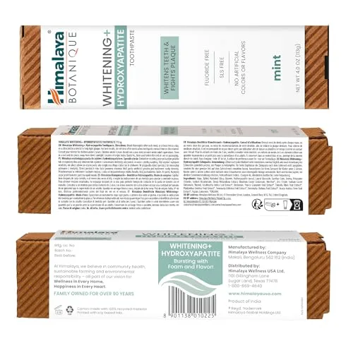 Himalaya ▫️ Pasta de dentes branqueadora Botanique com hidroxiapatita, 113 g 2