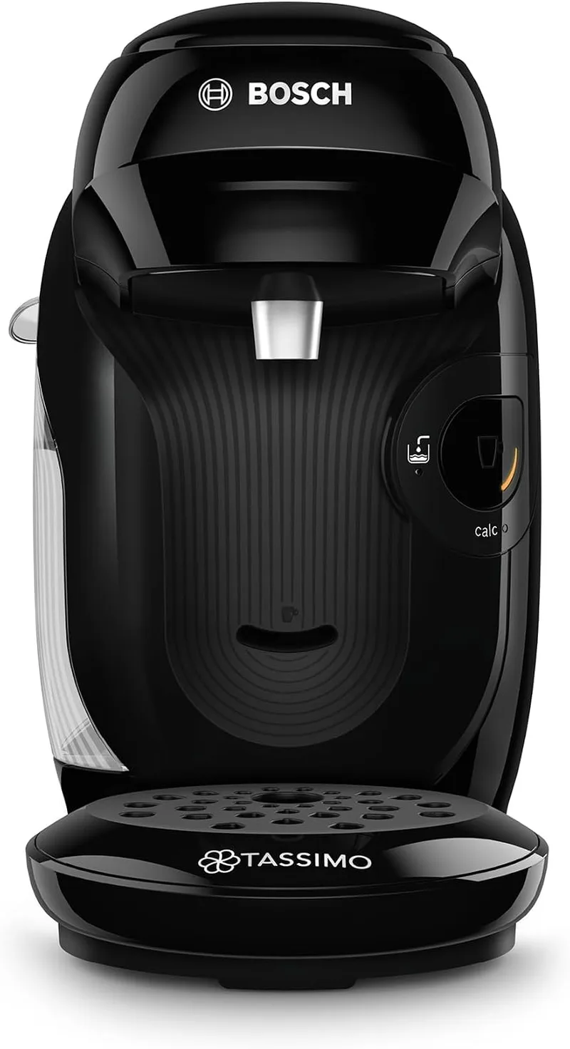 Bosch ▫️ Máquina de café multibebida Tassimo Happy Friendly, até 70 bebidas, OneTouch, preparação individual, design compacto, Intellibrew, preto, TAS112E